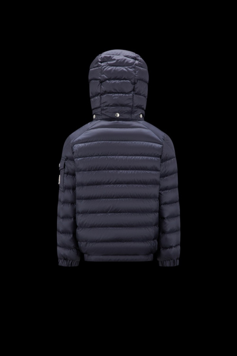 Chaquetas De Plumas Moncler Lauros Niño Azul Marino Azules | QHRN-53298