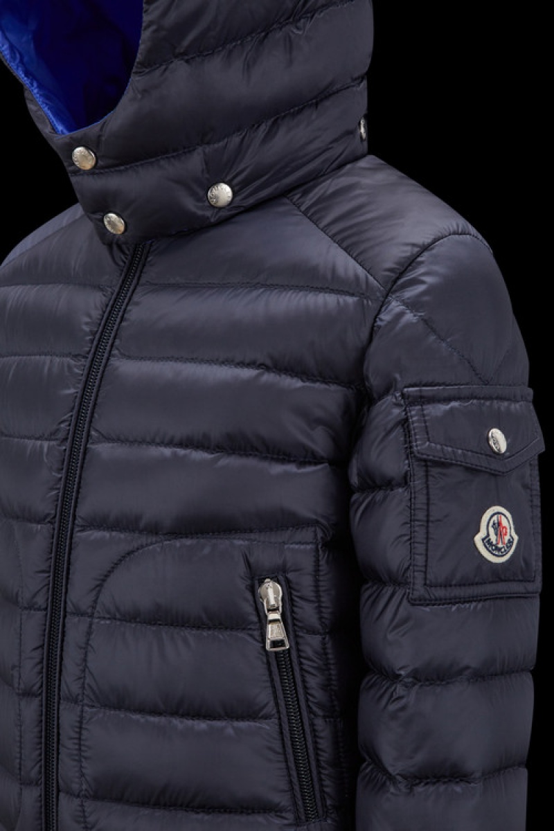 Chaquetas De Plumas Moncler Lauros Niño Azul Marino Azules | QHRN-53298