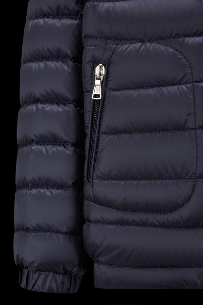 Chaquetas De Plumas Moncler Lauros Niño Azul Marino Azules | QHRN-53298