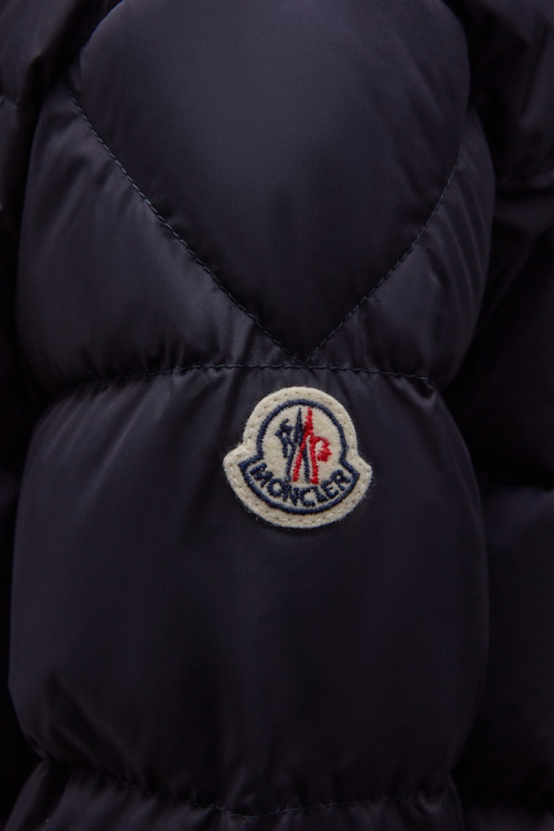 Chaquetas De Plumas Moncler Mark Niño Azul Marino Azules | TMAE-93410