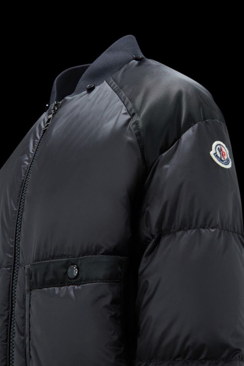 Chaquetas De Plumas Moncler Martha Niña Negros | HOLC-32940