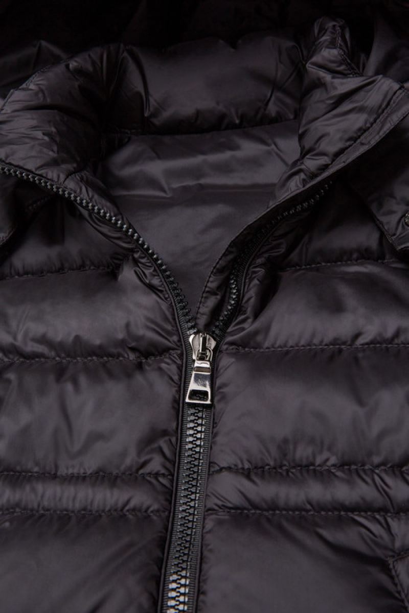 Chaquetas De Plumas Moncler Meillon Niña Negros | KSGR-15730