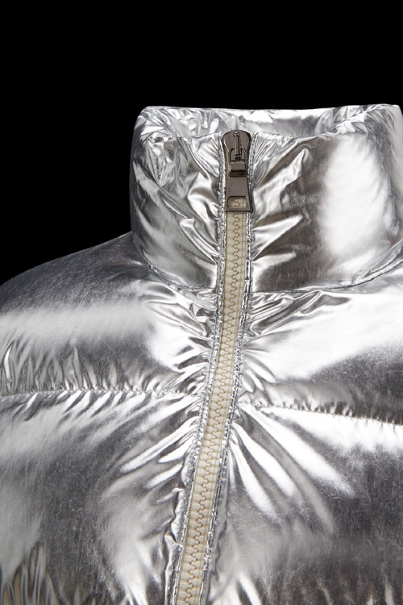 Chaquetas De Plumas Moncler Meuse Niña Plateados | VOPR-95872