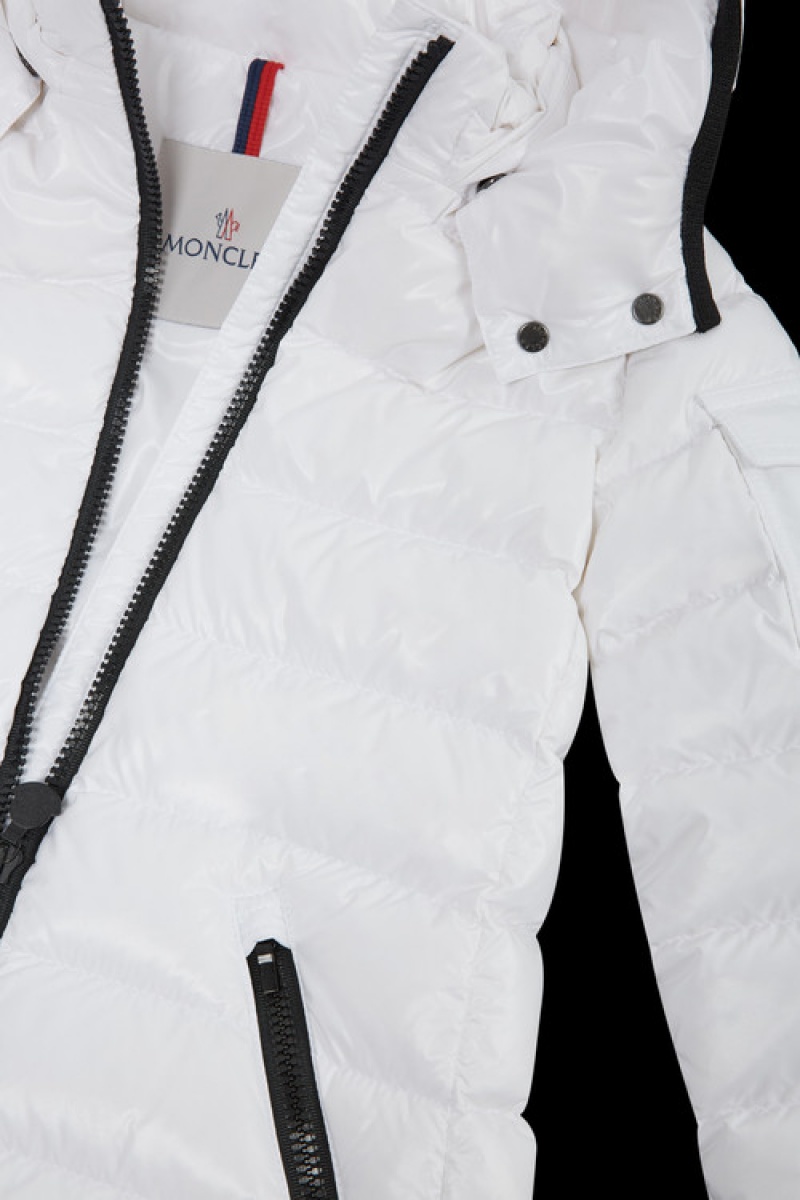 Chaquetas De Plumas Moncler Moka Niña Blancos | KFWR-56194