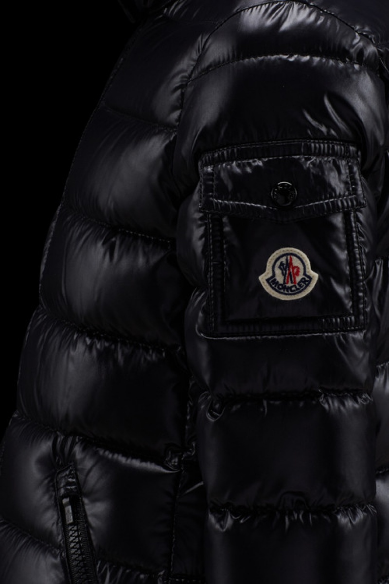 Chaquetas De Plumas Moncler Moka Niña Negros | QNXC-82930