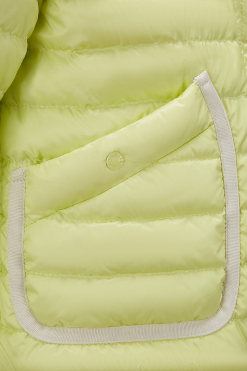 Chaquetas De Plumas Moncler Muzelle Niña Amarillos | QCIK-98305