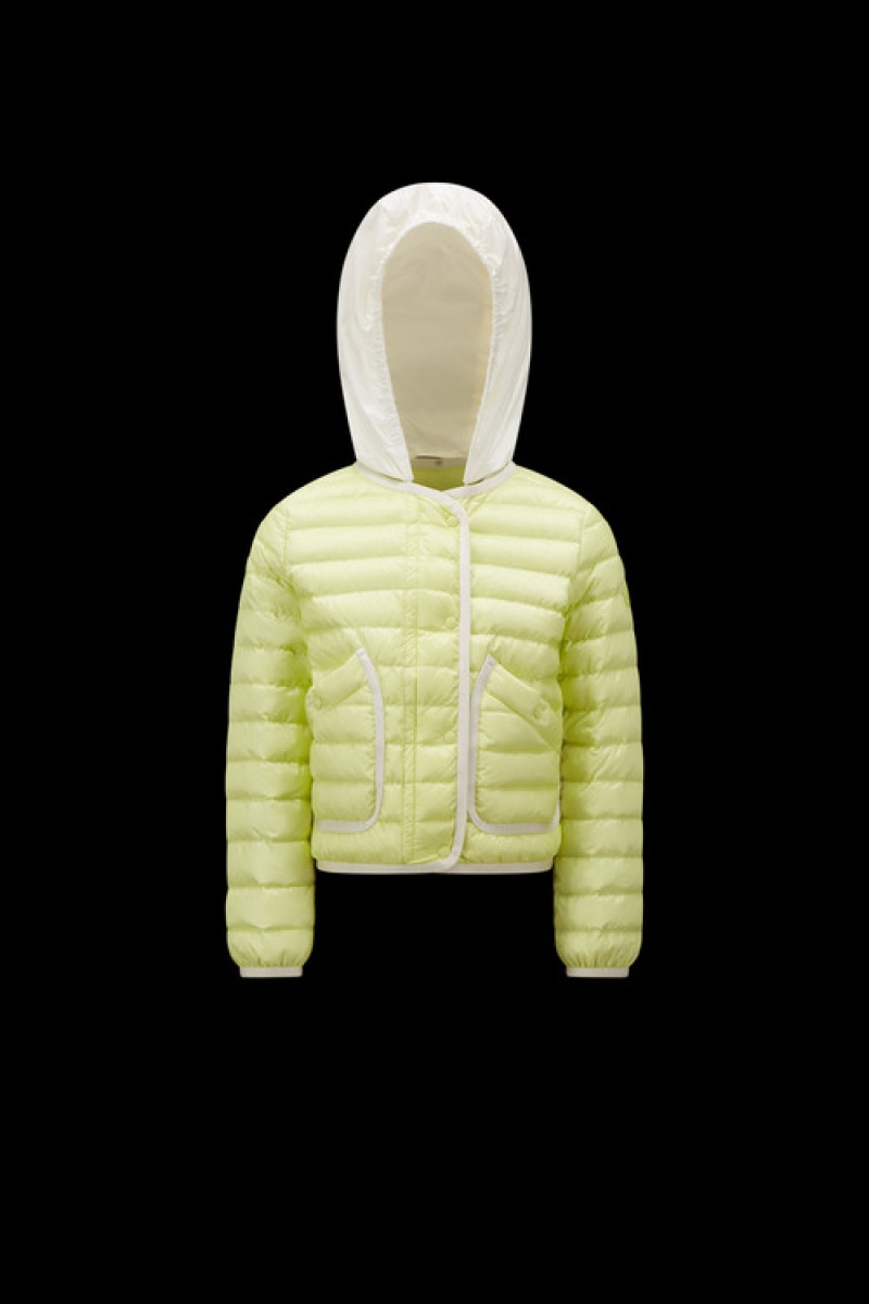 Chaquetas De Plumas Moncler Muzelle Niña Amarillos | QCIK-98305