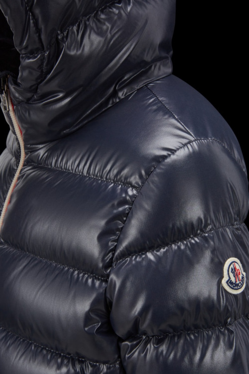 Chaquetas De Plumas Moncler New Aubert Niño Azules | YVSL-84307