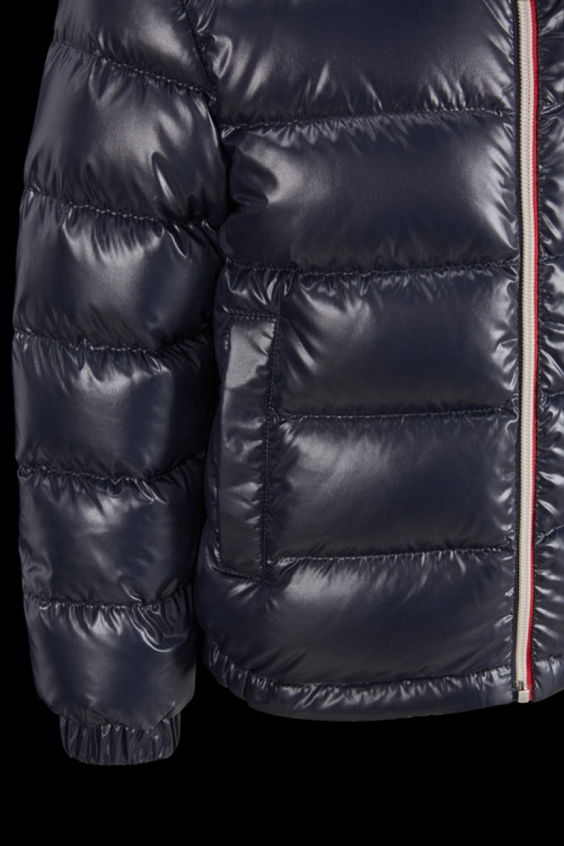 Chaquetas De Plumas Moncler New Aubert Niño Azules | YVSL-84307