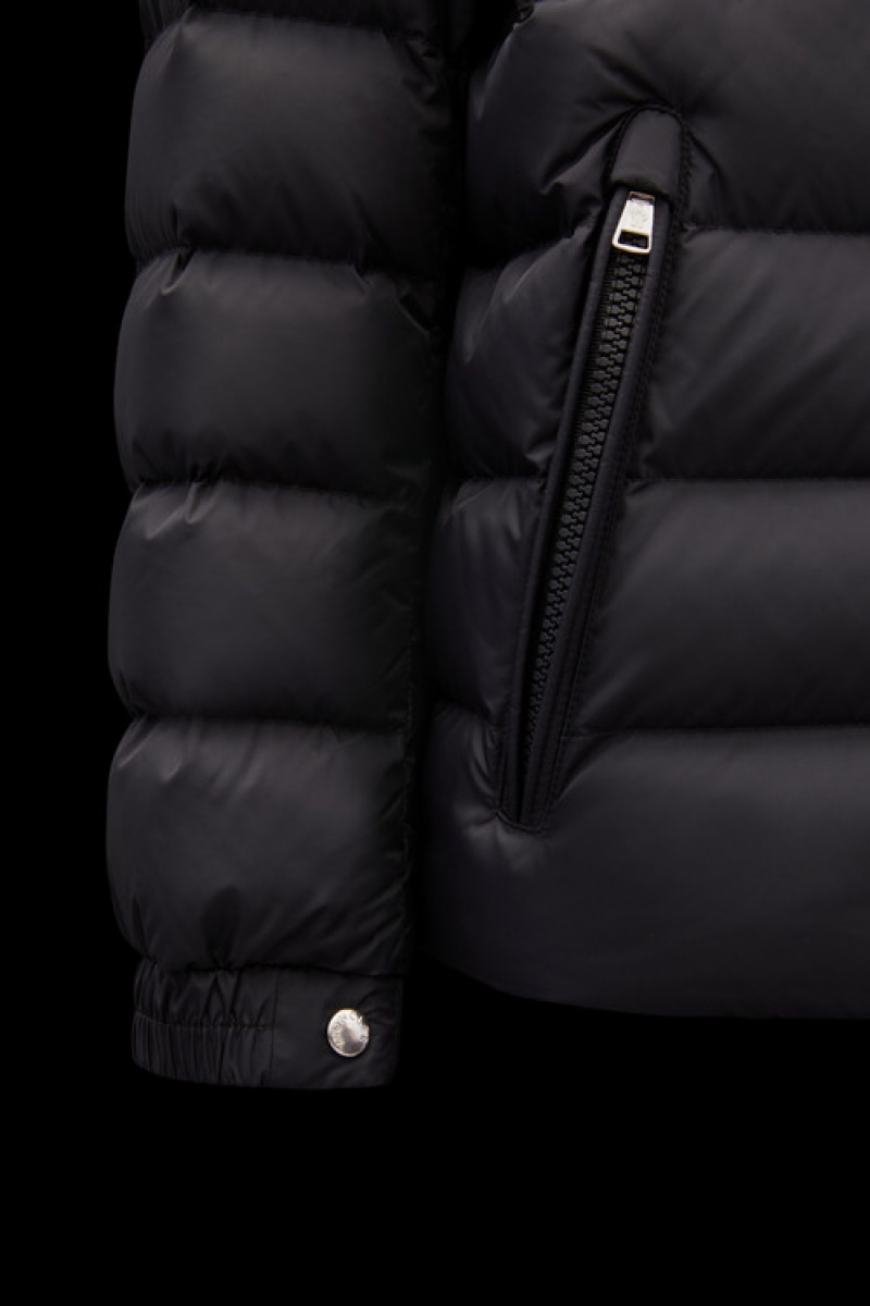 Chaquetas De Plumas Moncler New Byron Niño Negros | XYTZ-71340