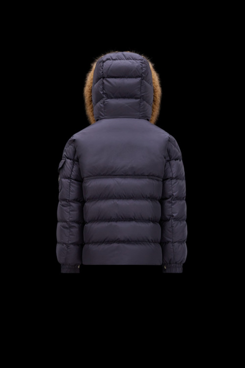 Chaquetas De Plumas Moncler New Byron Niño Azul Marino Azules | PYXW-05943