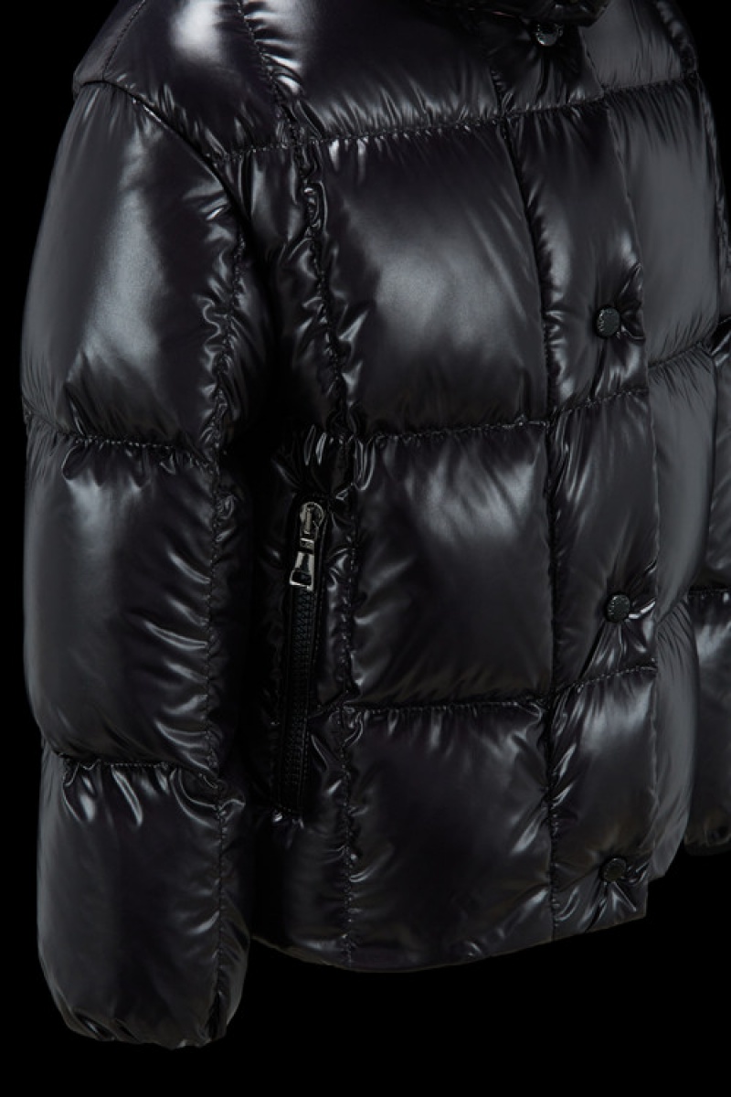 Chaquetas De Plumas Moncler Parana Niña Negros | FLGB-34529