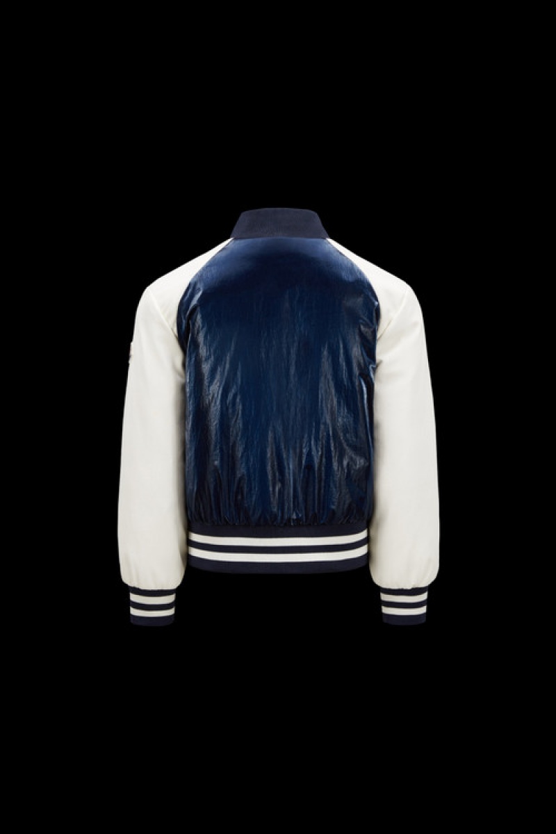 Chaquetas De Plumas Moncler Radis Bomber Niño Azul Marino Azules | HFTG-18973