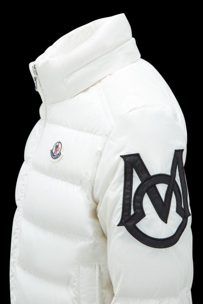 Chaquetas De Plumas Moncler Saulx Niño Blancos | FUXM-19406