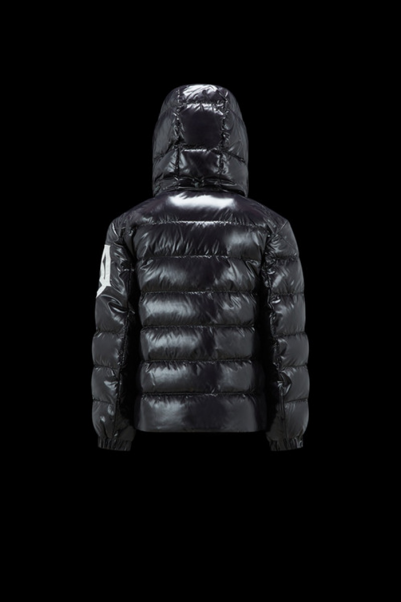 Chaquetas De Plumas Moncler Saulx Niño Negros | CNBH-06354