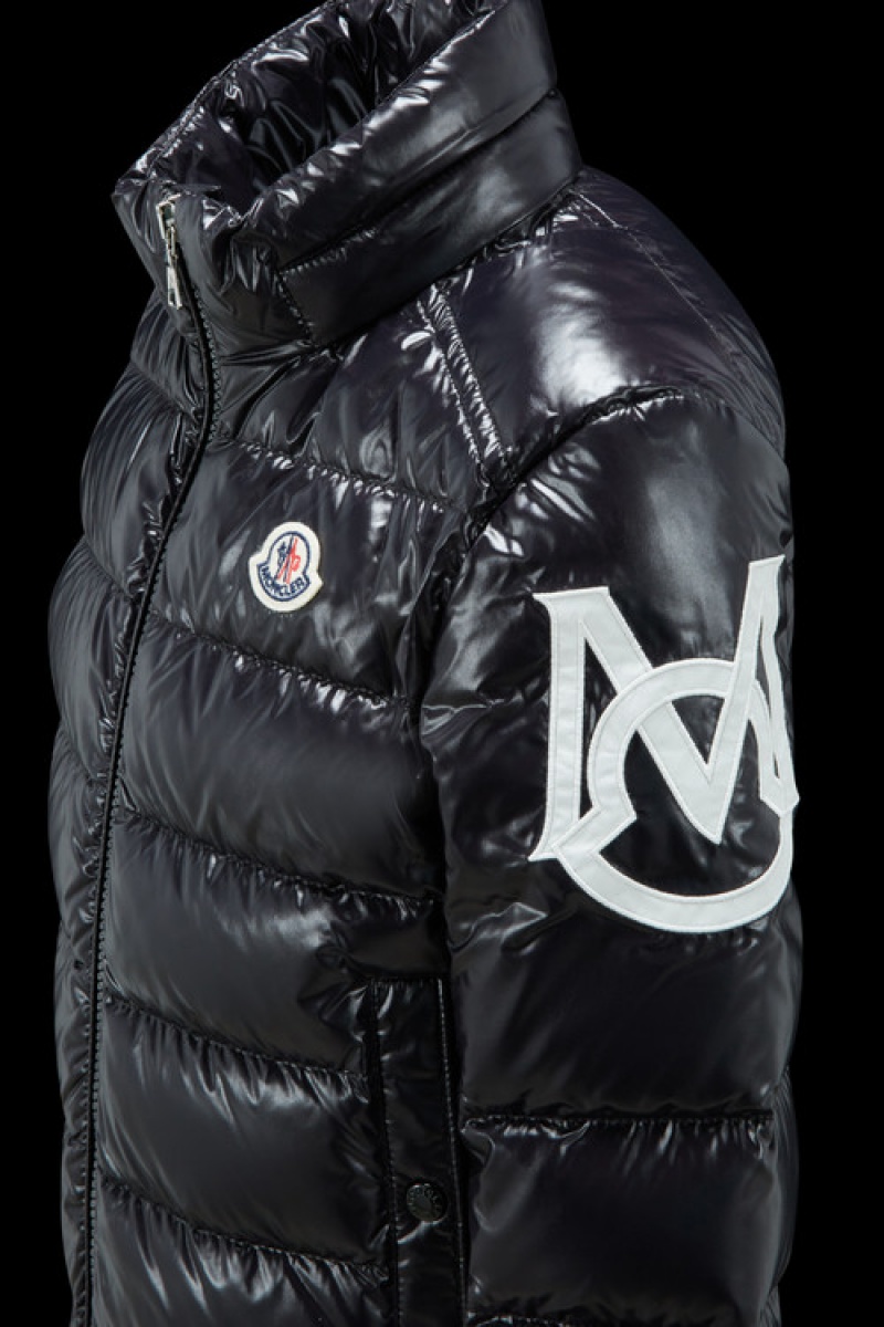 Chaquetas De Plumas Moncler Saulx Niño Negros | CNBH-06354