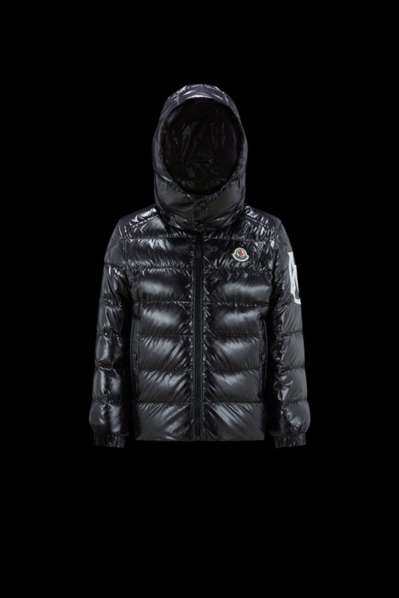 Chaquetas De Plumas Moncler Saulx Niño Negros | CNBH-06354