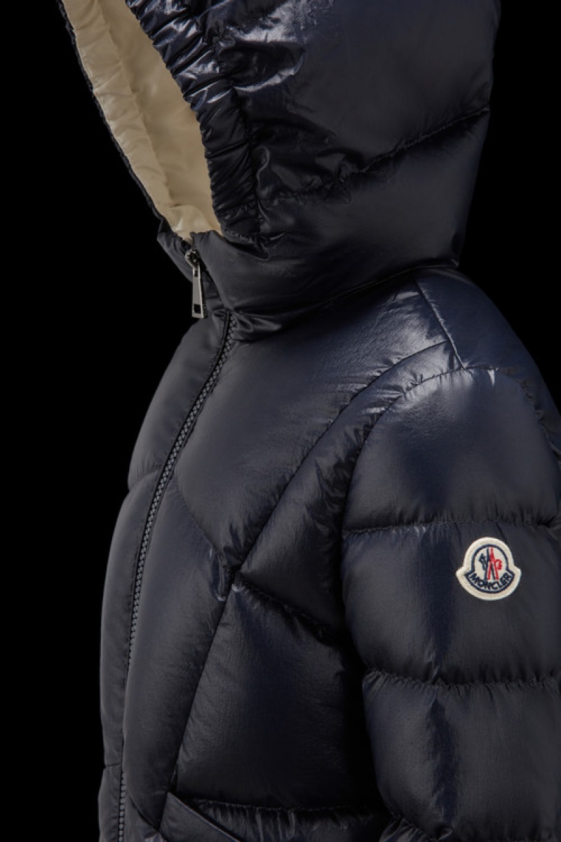 Chaquetas De Plumas Moncler Seine Niña Azul Marino Azules | ESQO-65219