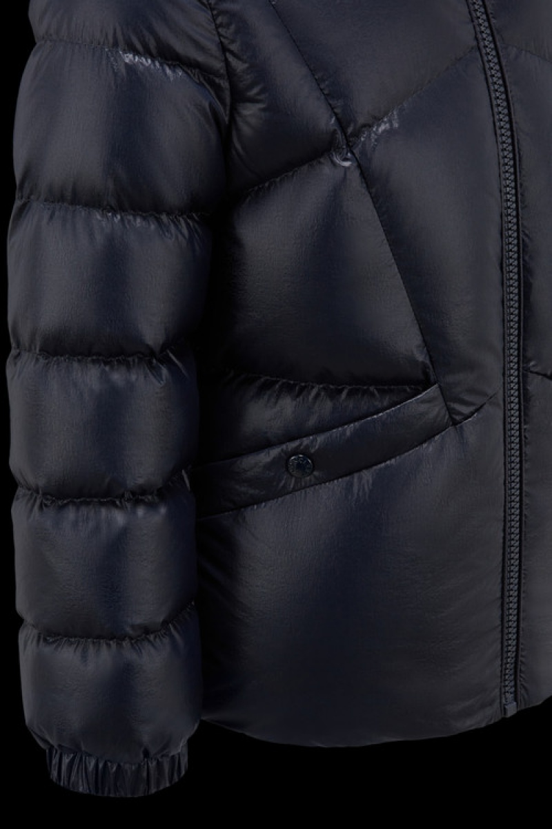 Chaquetas De Plumas Moncler Seine Niña Azul Marino Azules | ESQO-65219