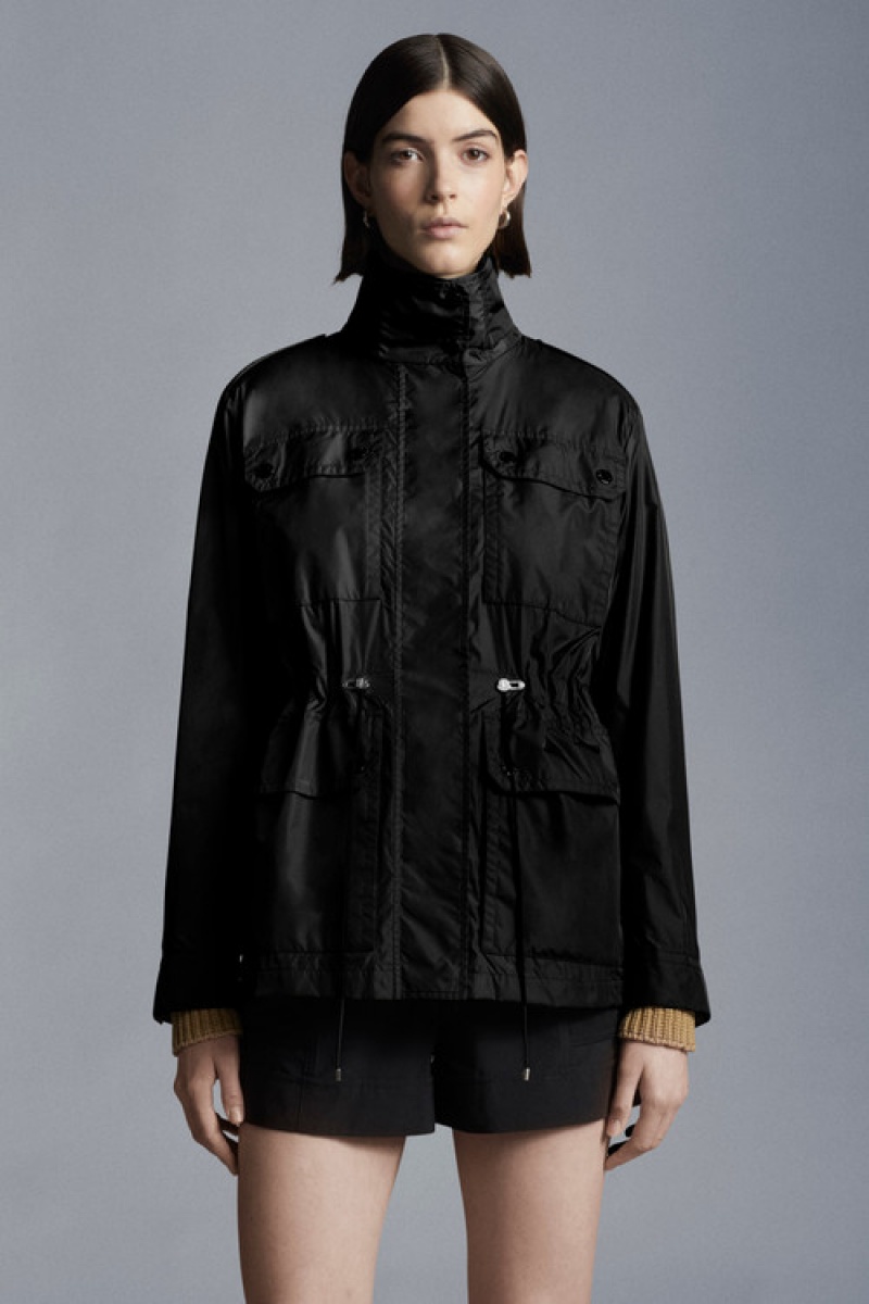 Cortavientos Moncler Agde Rain Mujer Negros | MVAH-28170