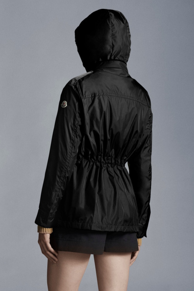 Cortavientos Moncler Agde Rain Mujer Negros | MVAH-28170