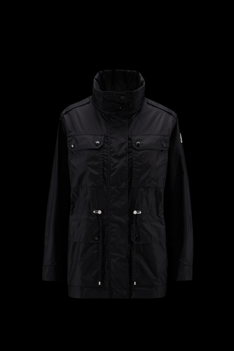 Cortavientos Moncler Agde Rain Mujer Negros | MVAH-28170