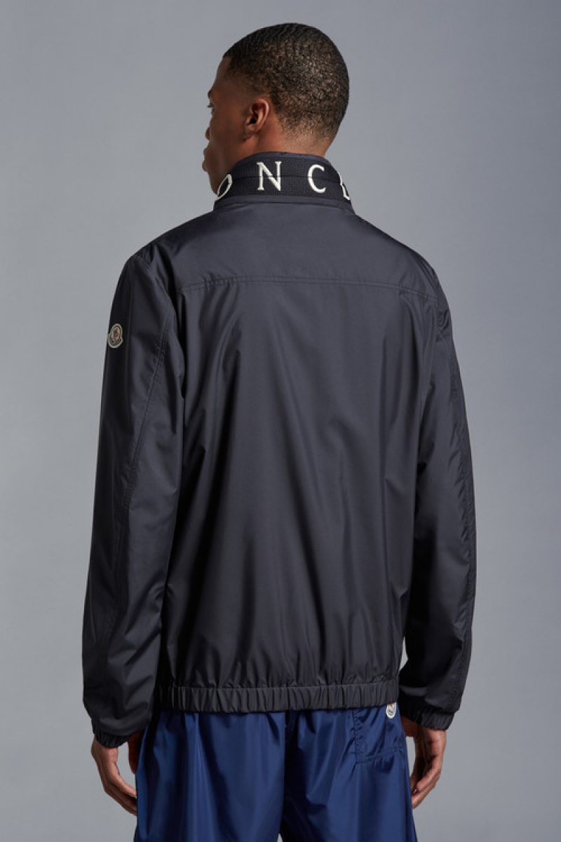 Cortavientos Moncler Beid Encapuchado Hombre Azules | HUWG-35249