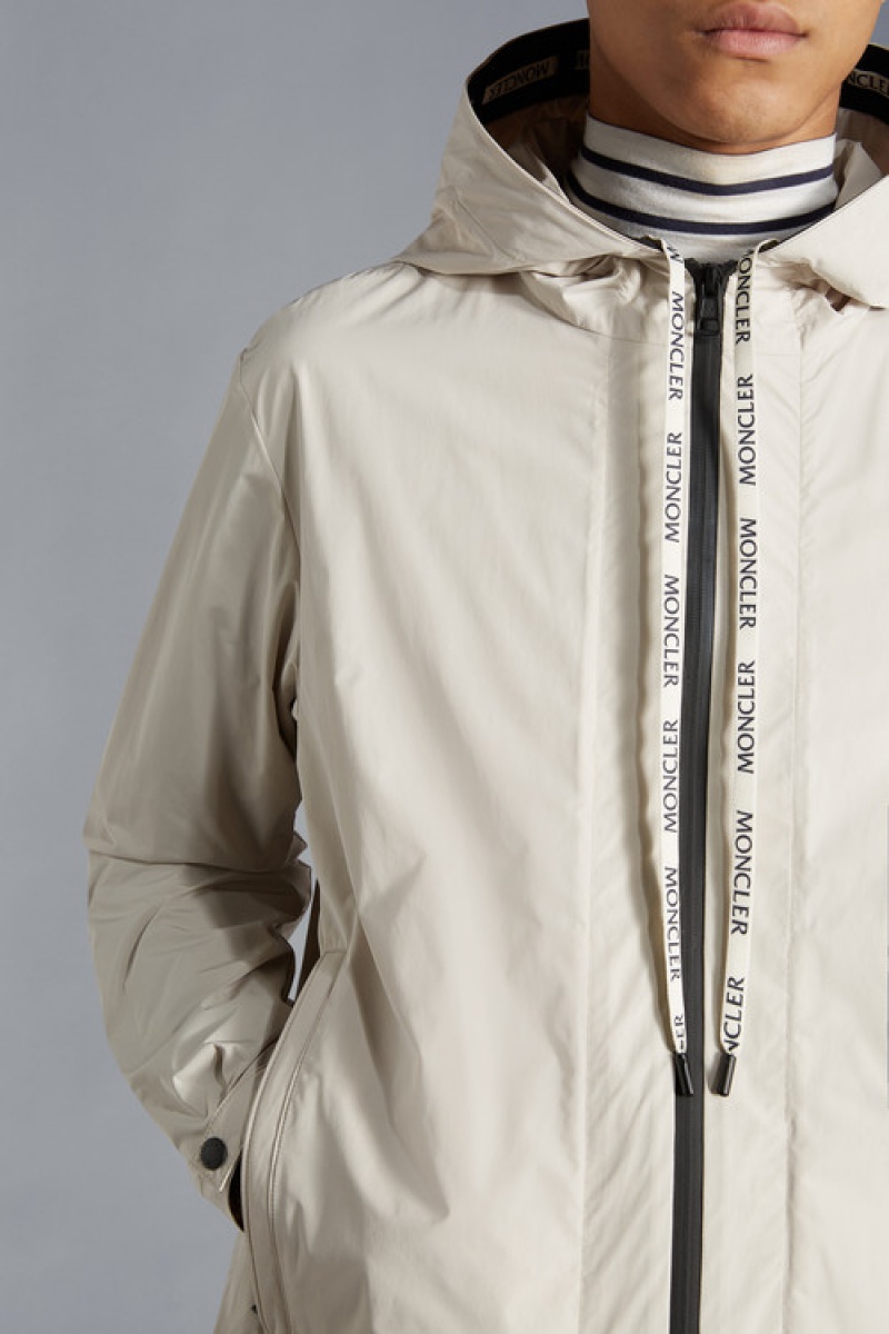 Cortavientos Moncler Carles Encapuchado Hombre Blancos | GAPU-84659