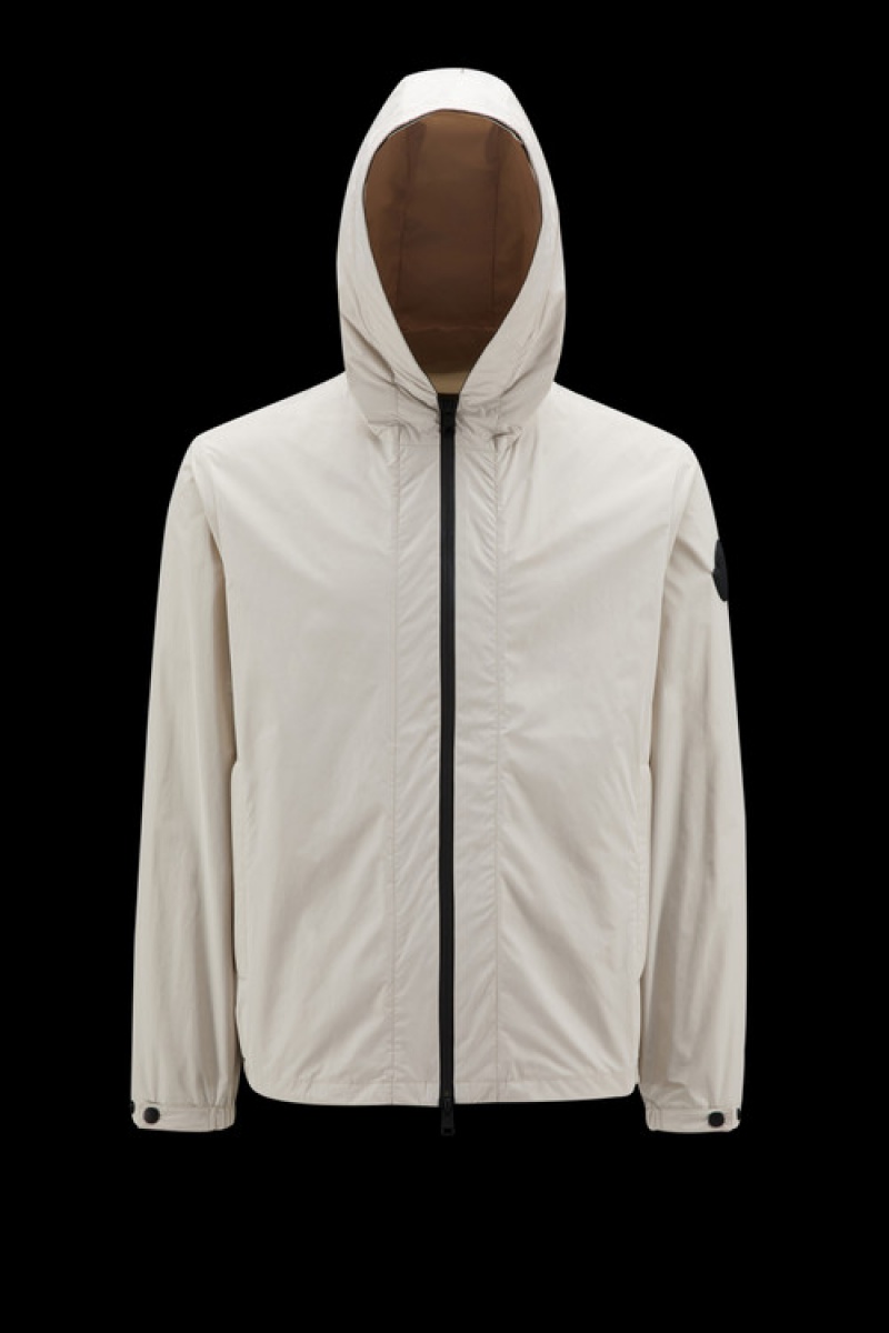 Cortavientos Moncler Carles Encapuchado Hombre Blancos | GAPU-84659