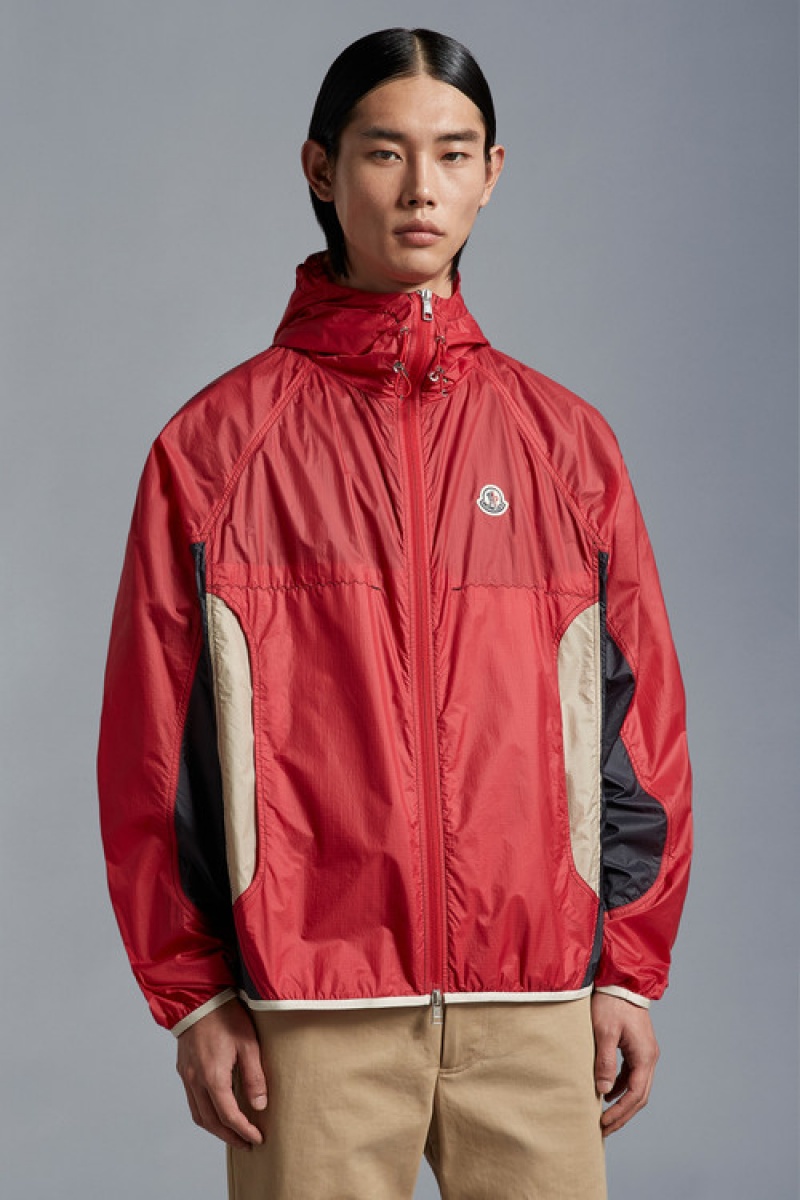 Cortavientos Moncler Dronne Hombre Rojos | LVWM-98475