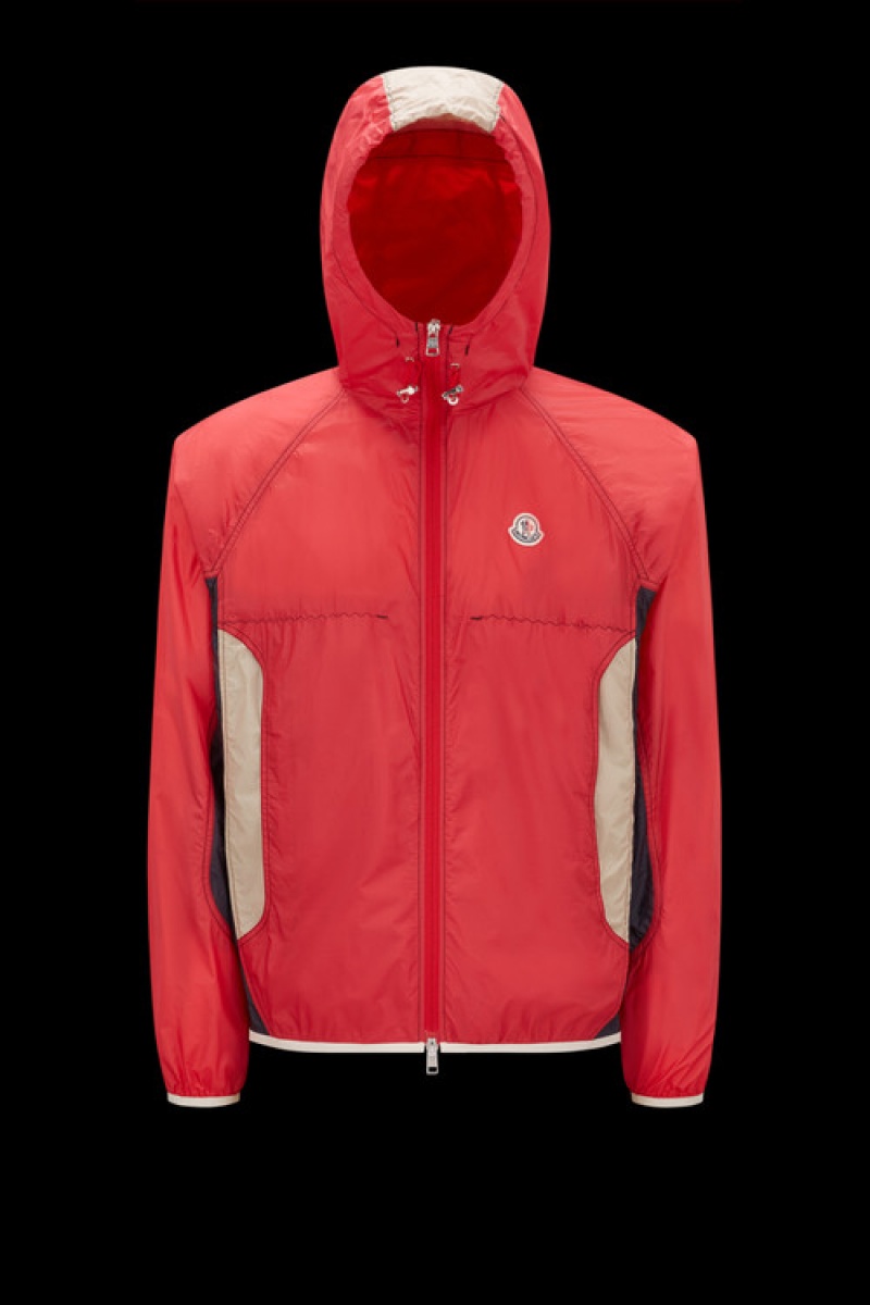 Cortavientos Moncler Dronne Hombre Rojos | LVWM-98475