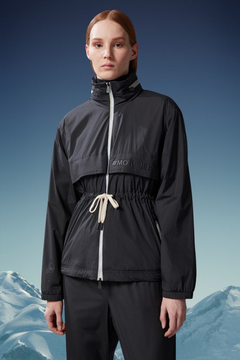 Cortavientos Moncler Folyeres Mujer Negros | KTDE-50489