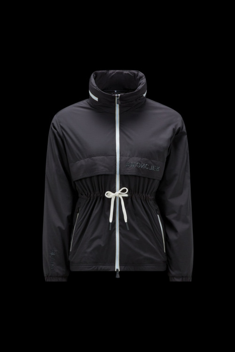 Cortavientos Moncler Folyeres Mujer Negros | KTDE-50489