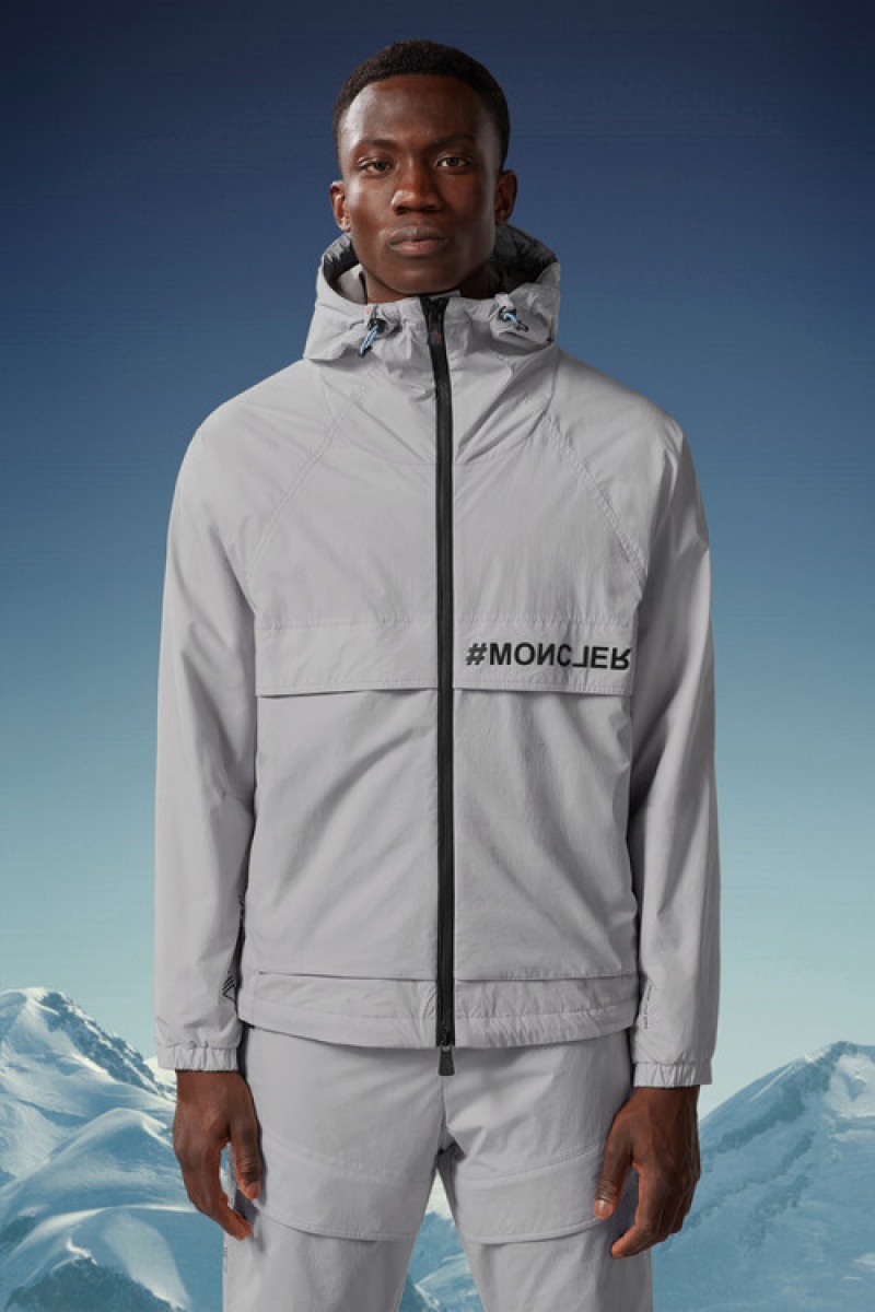 Cortavientos Moncler Foret Encapuchado Hombre Blancos | BSYN-78264