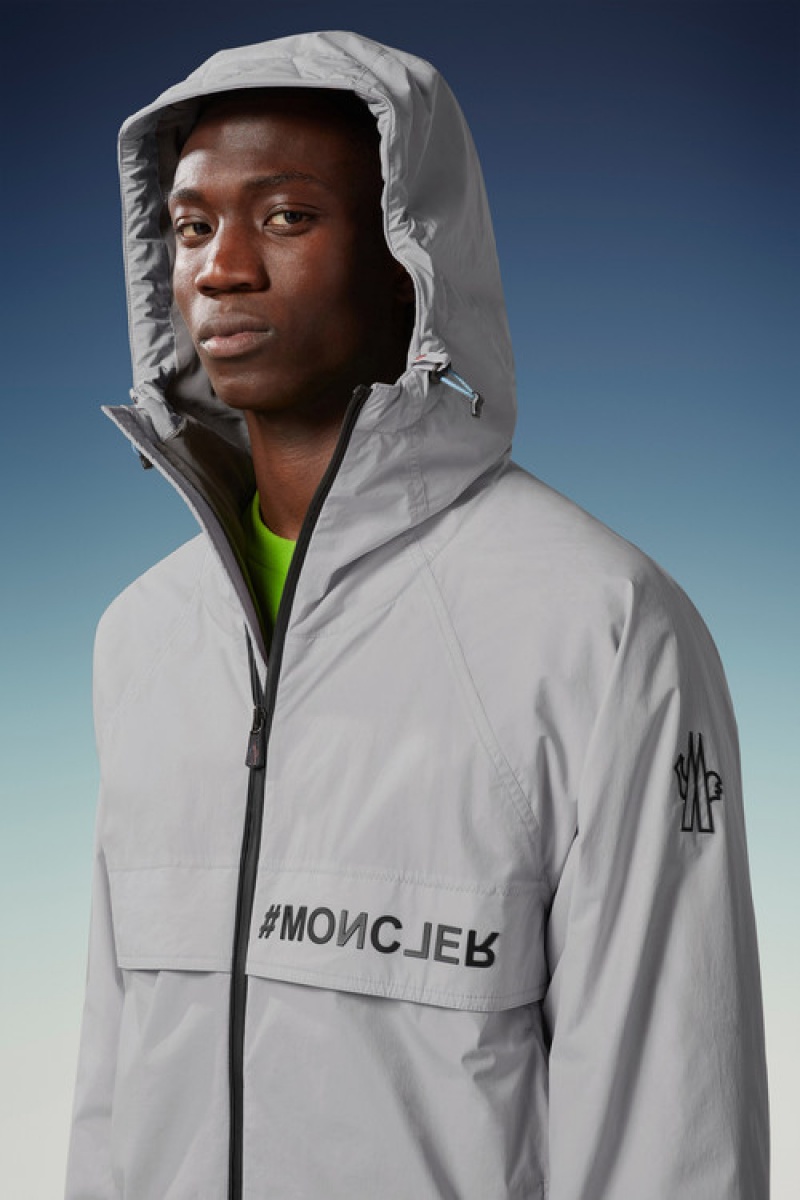 Cortavientos Moncler Foret Encapuchado Hombre Blancos | BSYN-78264