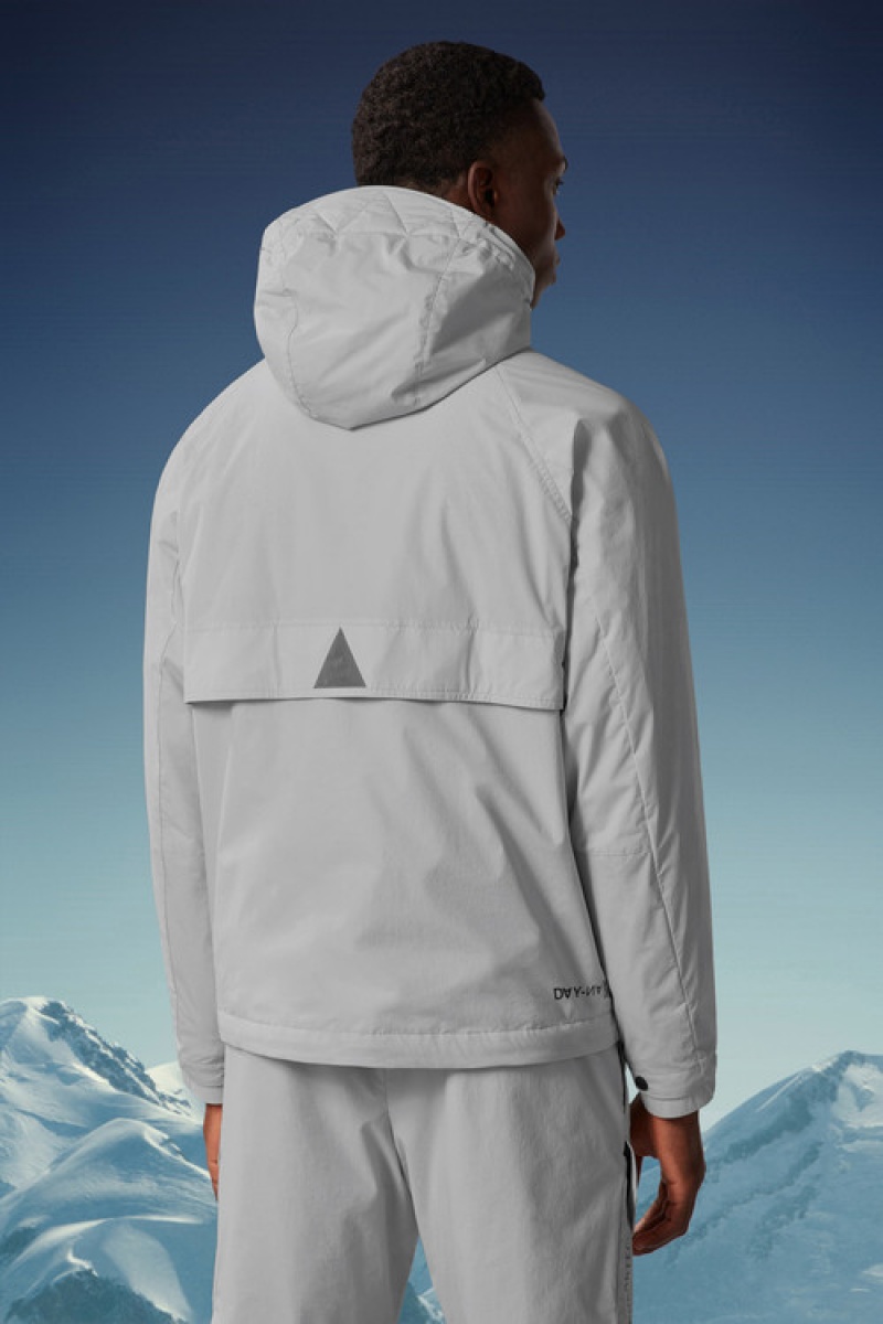 Cortavientos Moncler Foret Encapuchado Hombre Blancos | BSYN-78264