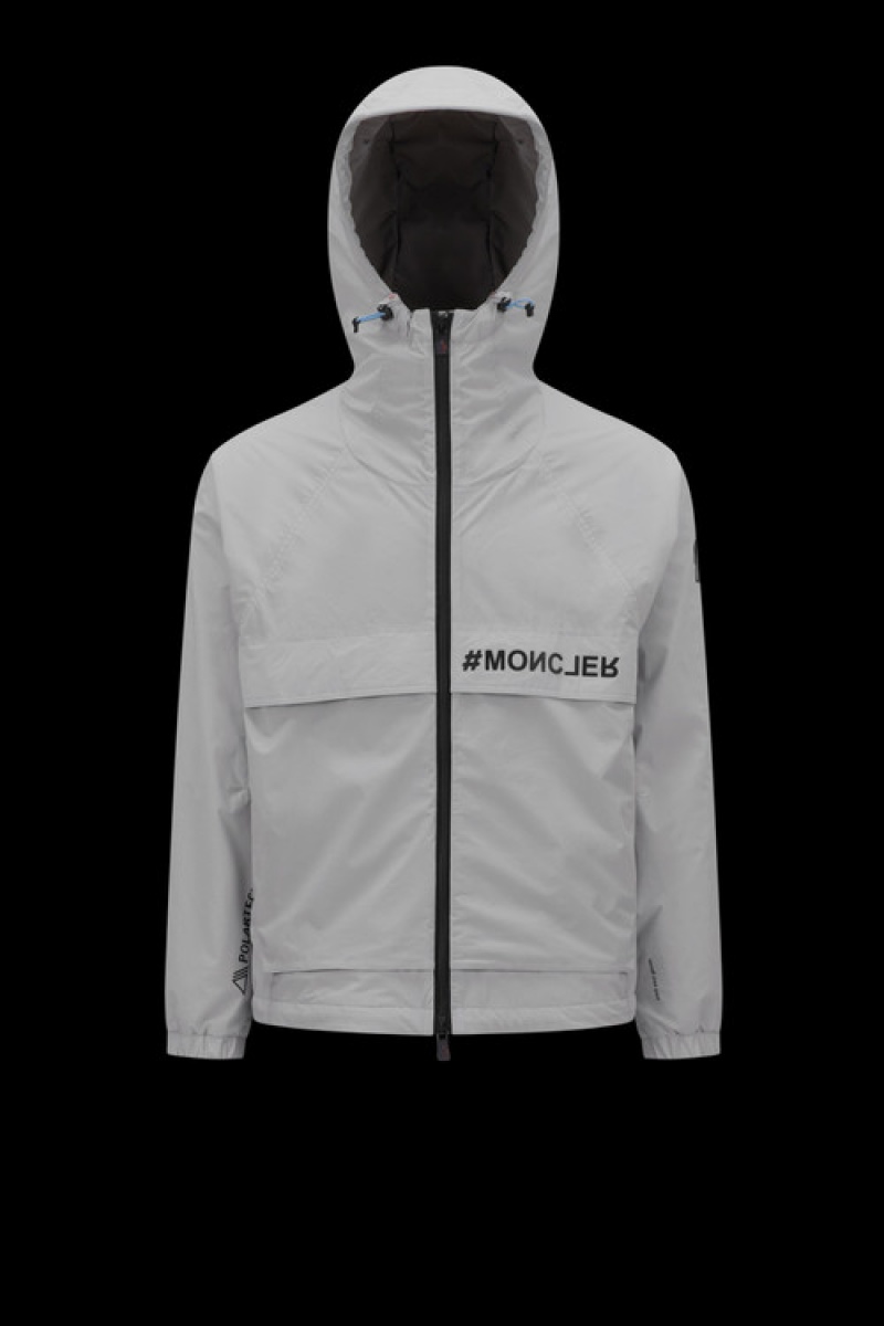 Cortavientos Moncler Foret Encapuchado Hombre Blancos | BSYN-78264