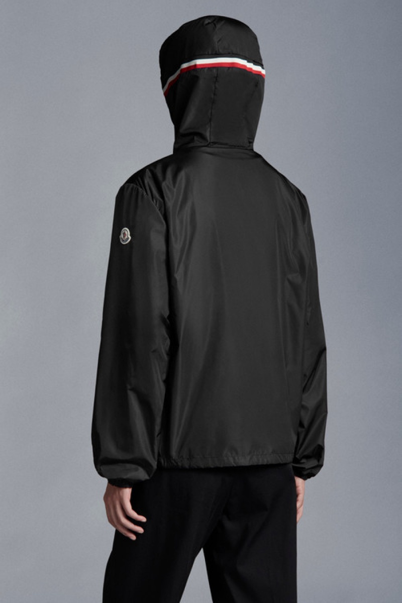 Cortavientos Moncler Grimpeurs Encapuchado Hombre Negros | CISW-73451