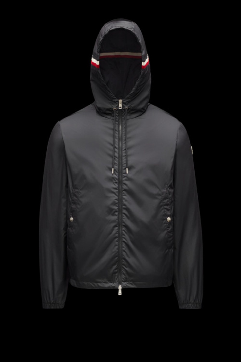 Cortavientos Moncler Grimpeurs Encapuchado Hombre Negros | CISW-73451