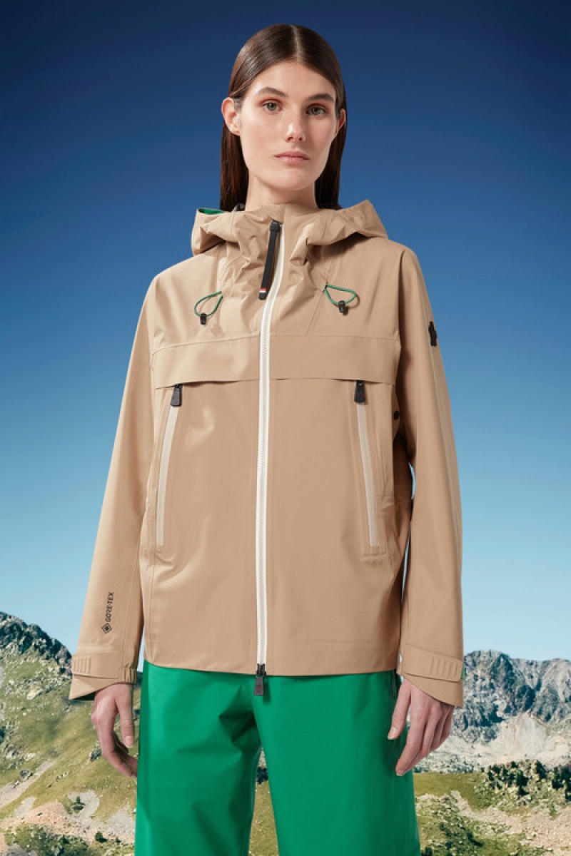 Cortavientos Moncler Maules Encapuchado Mujer Kaki | IMJU-30698