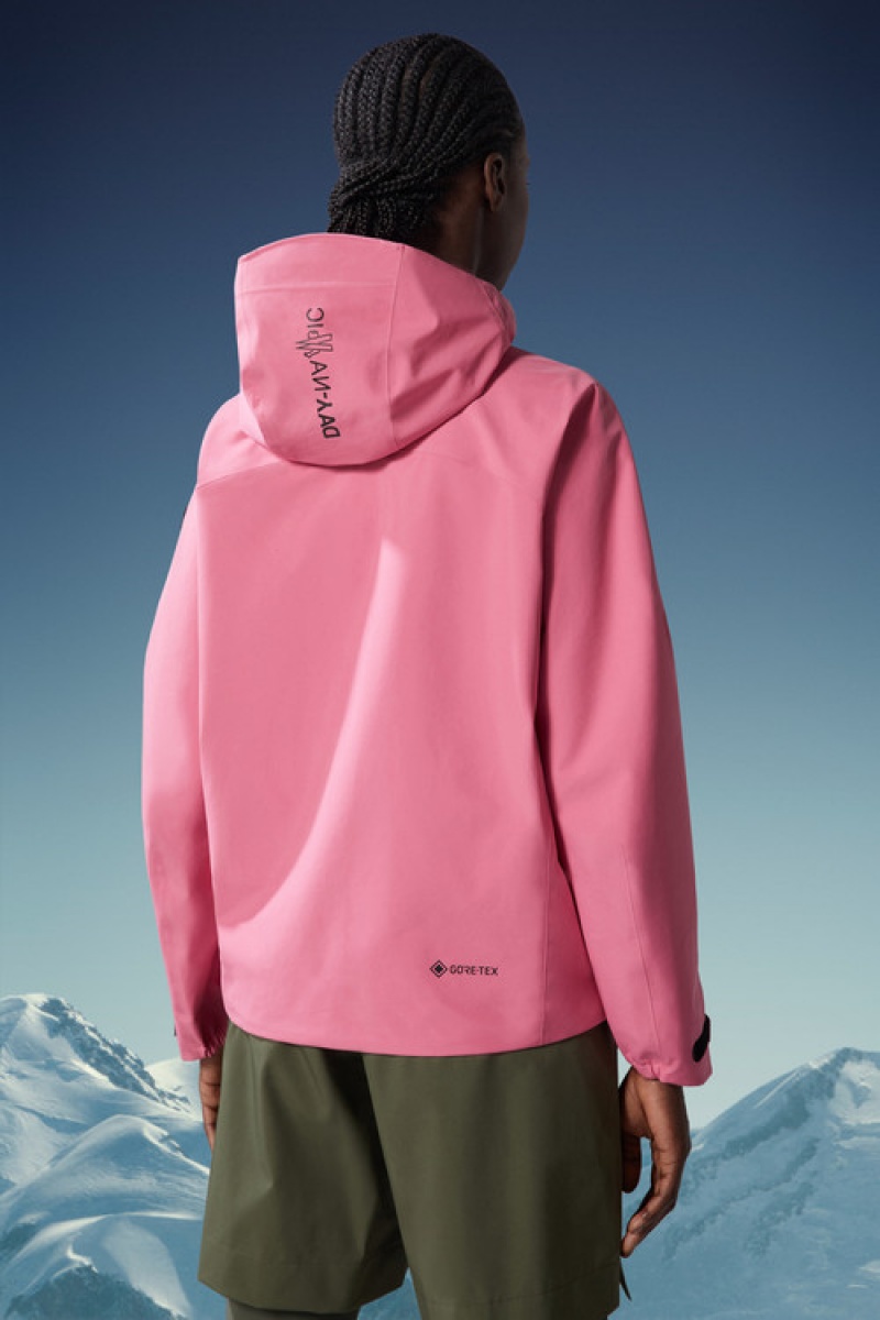 Cortavientos Moncler Meribel Encapuchado Mujer Rosas | JETV-13647