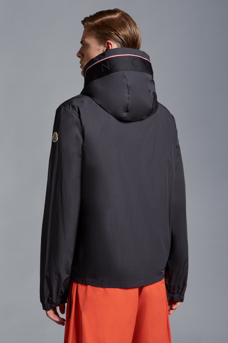 Cortavientos Moncler Mira Encapuchado Hombre Negros | CTMX-24360