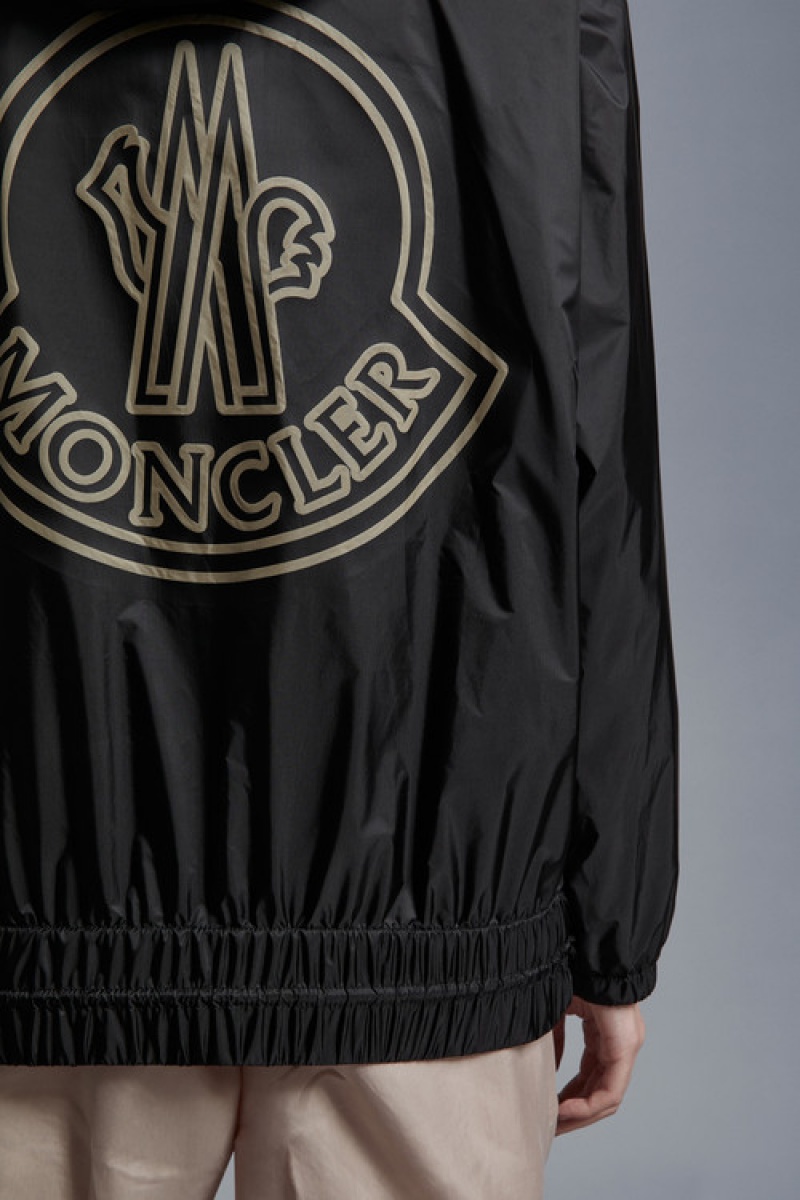 Cortavientos Moncler Pointu Encapuchado Mujer Negros | JNLA-32816