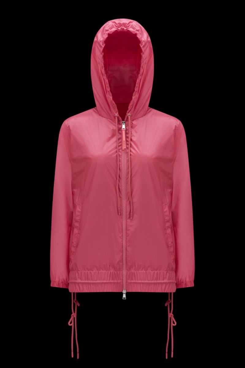 Cortavientos Moncler Pointu Encapuchado Mujer Rosas | TBVG-46325