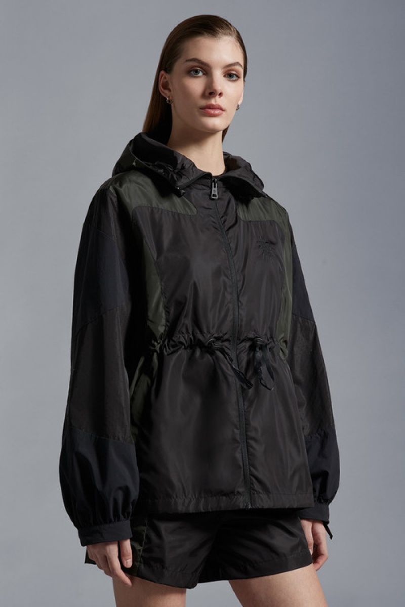 Cortavientos Moncler Symphodus Parka Mujer Negros Verdes | NLUP-98326