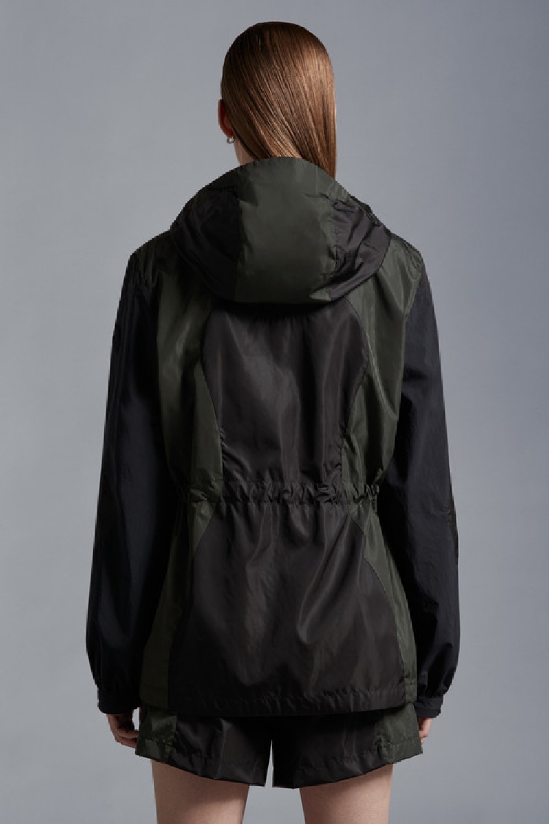 Cortavientos Moncler Symphodus Parka Mujer Negros Verdes | NLUP-98326