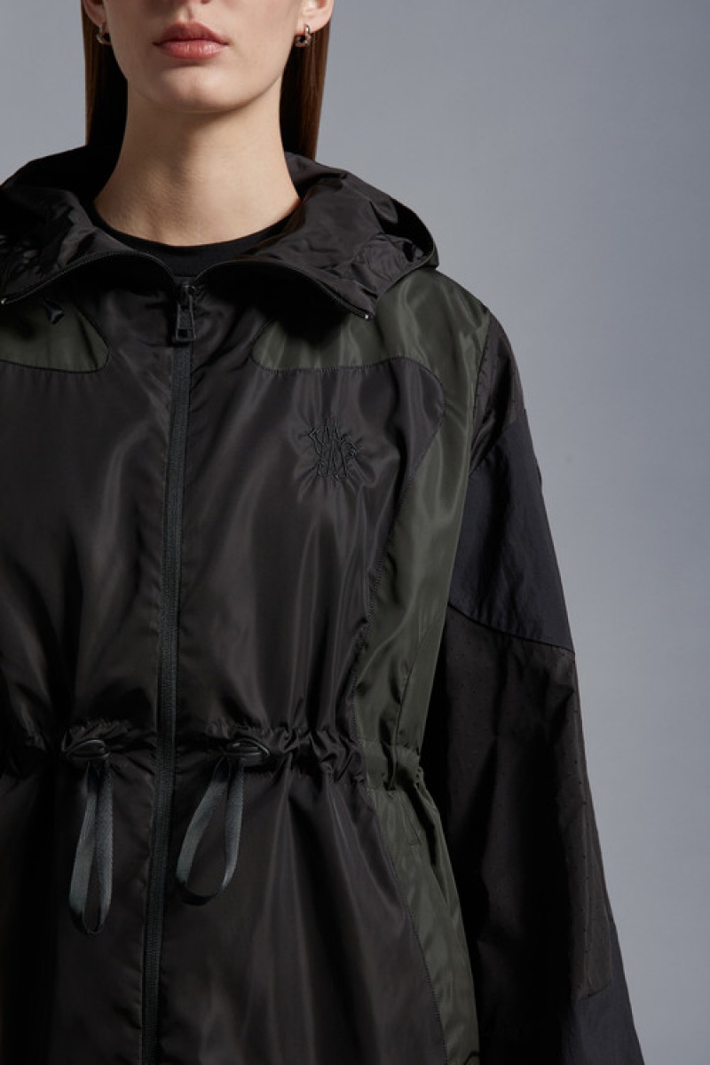 Cortavientos Moncler Symphodus Parka Mujer Negros Verdes | NLUP-98326