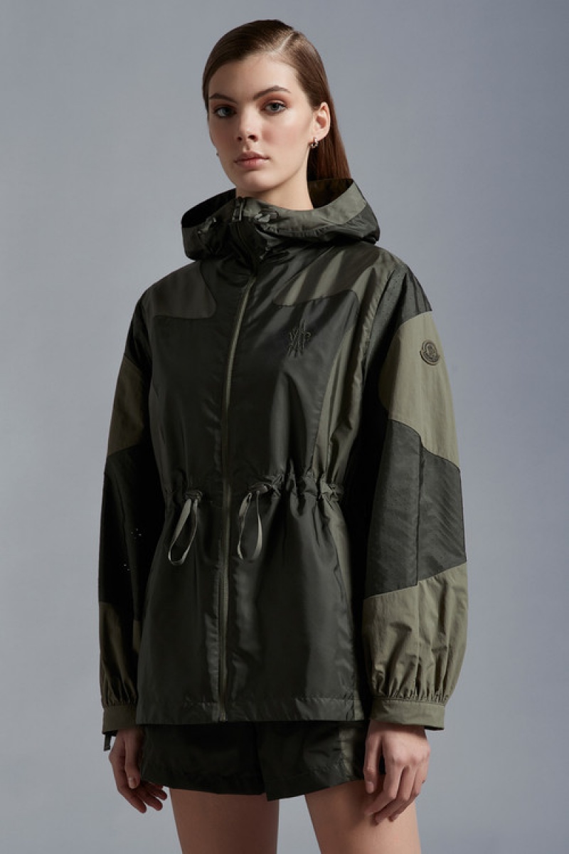 Cortavientos Moncler Symphodus Parka Mujer Verdes Oscuro | GOQE-62094