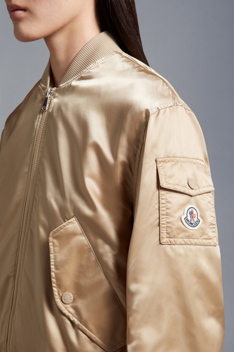 Cortavientos Moncler Ter Bomber Mujer Marrom Beige | AQUD-01735