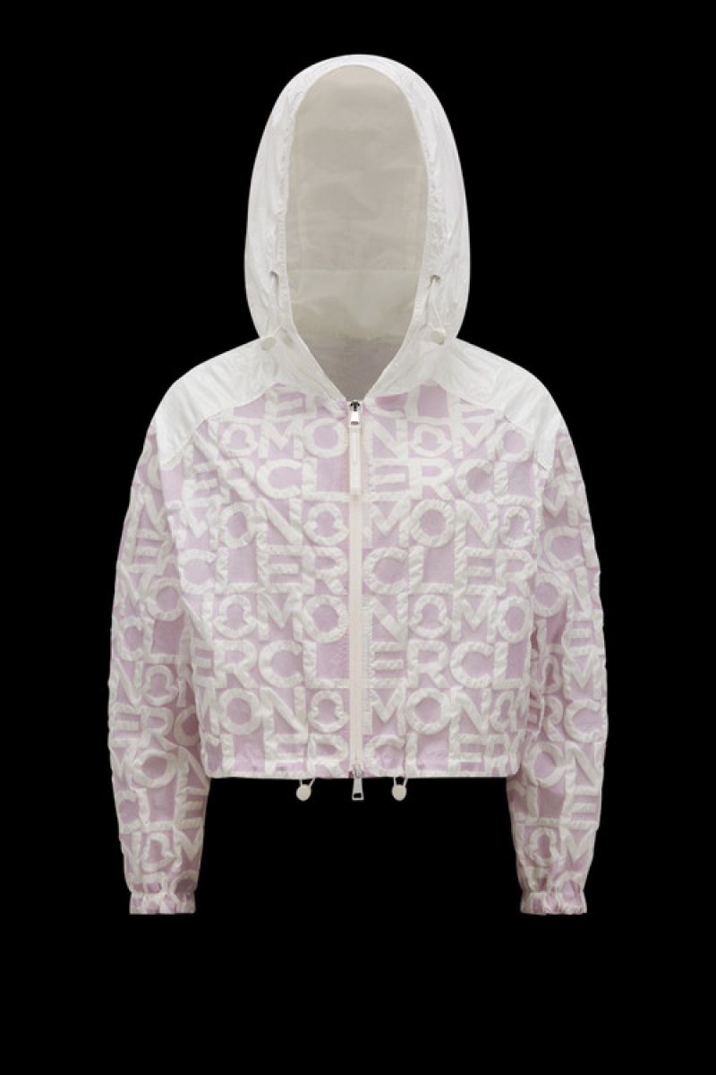 Cortavientos Moncler Tilles Mujer Blancos Rosas | ERAW-76920